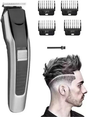 Dazzel Flex 538 Trimmer l Rechargeable Professional Hair Trimmer for Men Fully Waterproof Trimmer 45 min  Runtime 4 Length Settings(Silver, Black)