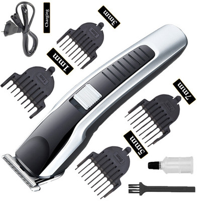 MynxeHTC Rechargeable AT-538-Cordless Professional Men's Electric 0 Cutting T-Blade Hair Fully Waterproof Trimmer 45 min  Runtime 4 Length Settings(Black)