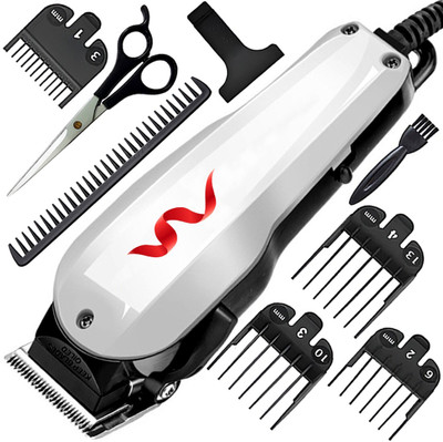 GroomHQ Y1 Hair Clipper Men Razor Heavy Duty Salon Use New High Quality Beard Moustache Fully Waterproof Trimmer 0 min  Runtime 7 Length Settings(White)