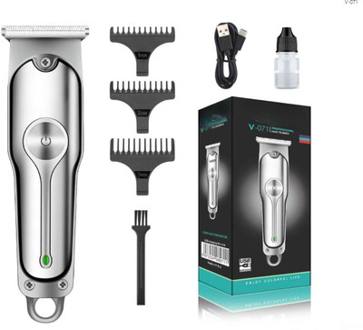 POCKETFRIENDIES V-071 Cordless Professional Hair Clipper Trimmer BP071 Trimmer 120 min  Runtime 4 Length Settings(Silver)