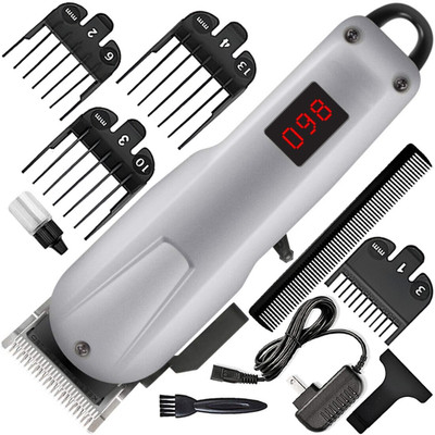 Zemei P New Professional Fast Charging Hair Clipper Razor Rechargeable Beard Moustache Fully Waterproof Trimmer 240 min  Runtime 7 Length Settings(Silver)