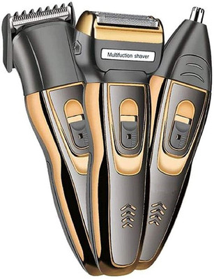 ZEAMY Professionals Design 3 in 1 Perfect Shaver, Hair Clipper and Nose Trimmer Trimmer 45 min  Runtime 1 Length Settings(Multicolor)