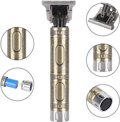 UZAN Buddha Trimmer For Men Style Professional Hair Clipper Adjustable Blade Clipper Fully Waterproof Trimmer 90 min  Runtime 4 Length Settings(Gold)