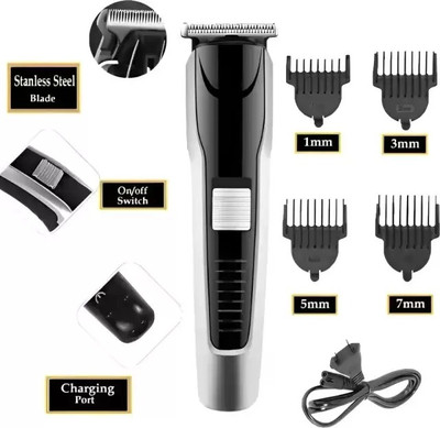 Zeno volt HX TRIMMER 538AT PROFESSIONAL HAIR CLIPPER SET FOR MEN AND WOMEN UNISEX Trimmer 120 min  Runtime 5 Length Settings(Silver, Black)