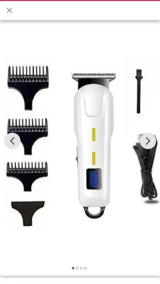 Geemy Hair trimmer propessional led indigater clipper Trimmer 120 min  Runtime 4 Length Settings(White, Yellow)