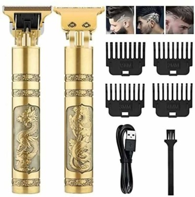 kenji Hair Trimmer For Men Stylish Professional t20 Body Groomer 120 min  Runtime 4 Length Settings(Gold)