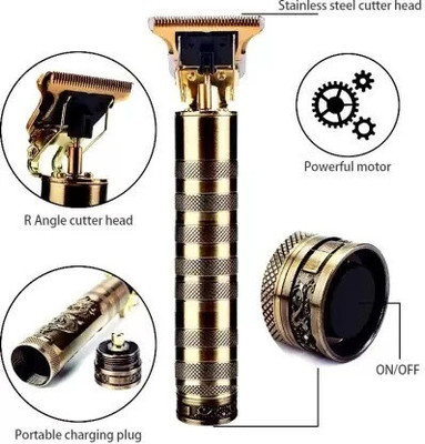 XPLOSSIVE New WS T99 Dragon Professional Hair Clipper Trimmer 60 min Runtime Trimmer 120 min  Runtime 3 Length Settings(Gold)