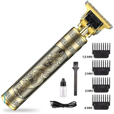 Hazamat Vintage T9 TRIMMER Trimmer 120 min  Runtime 4 Length Settings(Gold)