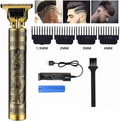 Rawnrich Professional Hair Cutting Machine Men Beard Trimmer Shaving Machine Waterproof Trimmer 60 min  Runtime 4 Length Settings(Gold)