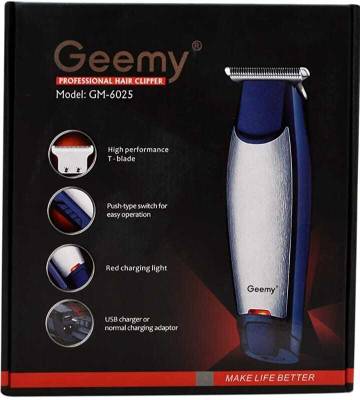 Geemy GM-6025 Trimmer 60 min  Runtime 3 Length Settings