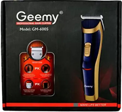 Geemy 6005 Trimmer 60 min  Runtime 4 Length Settings(Multicolor)
