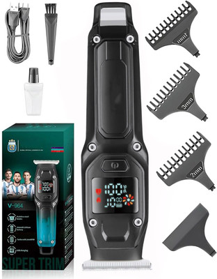 Frinzoo Personal And Professional Use Hair Trimmers For Body And Head Hair Grooming Fully Waterproof Trimmer 100 min  Runtime 1 Length Settings(Black)