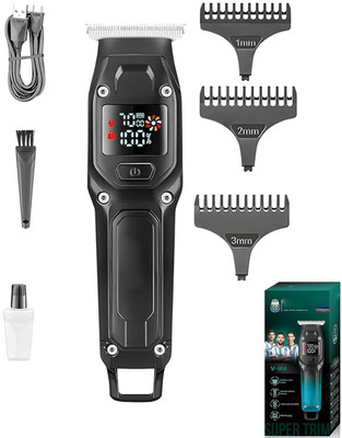 Frinzoo Rechargeable New Turbo Speed Setting Hair Trimmers For Salon And Personal Use Fully Waterproof Trimmer 100 min  Runtime 1 Length Settings(Black)