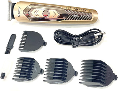 ELEGANTSTYLER GEEIMY GM_6110 GOLD 1 BARBER'S PROFESSIONAL HAIR CUTTING MACHINE FOR MEN Trimmer 60 min  Runtime 3 Length Settings(Gold)