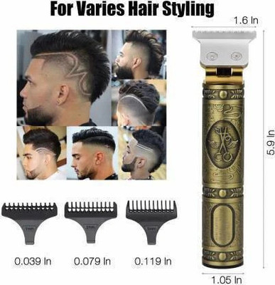 SOULFLARE Professional MaxtopT99 Rechargeable Cordless Electric Blade Beard Trimmer A92 Trimmer 60 min  Runtime 4 Length Settings(Gold)