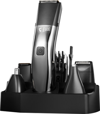 BEARDO Chrome Beast Grooming Kit Trimmer 90 min  Runtime 40 Length Settings(Black, Silver)