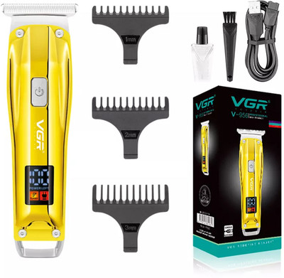 VGR V-956 with Turbo Mode & Digital LED Display Trimmer 100 min  Runtime 3 Length Settings(Gold)