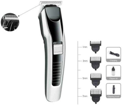 Baleds 538-Hair-Cutting Classic Beard Trimmer 60 min Runtime Trimmer 60 min  Runtime 4 Length Settings(Silver, Black)
