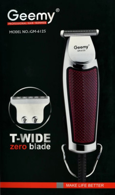 Geemy GM-6125 Trimmer 120 min  Runtime 3 Length Settings(Purple)