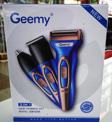 Geemy 6529 Trimmer 60 min  Runtime 4 Length Settings(Multicolor)