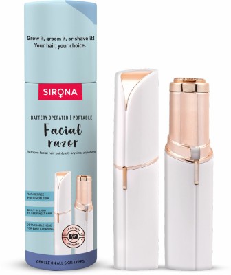 SIRONA Portable Electronic Facial Razor for Women Trimmer 120 min Runtime 0 Length Settings(Multicolor)