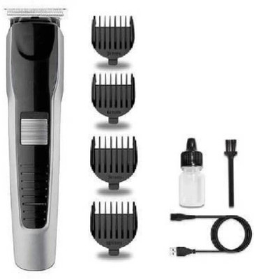 LWC AT 538 TRIMMER Rechargeable Professional Beard & Hair Trimmer L98 Trimmer 60 min  Runtime 4 Length Settings(Black)