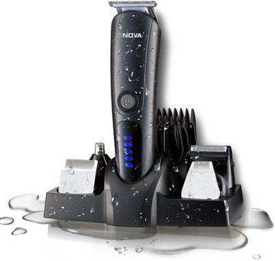NOVA NG 1154 Waterproof Fully Waterproof Trimmer 170 min Runtime 20 Length Settings(Black)