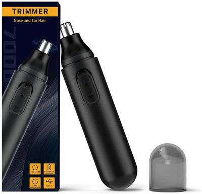 Painless Ear and nose USB Trimmer 45 min  Runtime 1 Length Settings(Black)