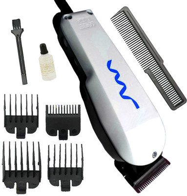 Crostal Corded trimmer Professional New Electric Shaver Hair Clipper for men Fully Waterproof Trimmer 0 min  Runtime 4 Length Settings(White)