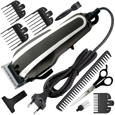 GroomHQ Y5 Hair Clipper Men Razor Heavy Duty Salon Use New High Quality Beard Moustache Fully Waterproof Trimmer 0 min  Runtime 7 Length Settings(Black)