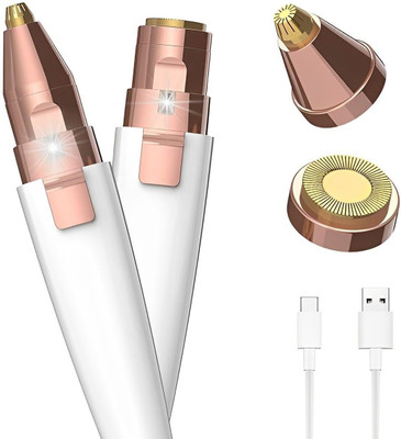 Homevilla 2 In 1 Eyebrow Trimmer and Painless Hair Remover women Face, Lips Trimmer 70 min  Runtime 0 Length Settings(Multicolor)