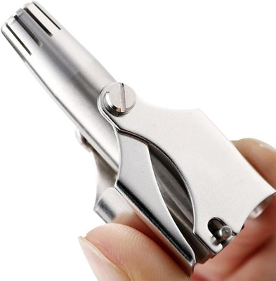 BBBIKINI 2 Manual Nose Trimmer Trimmer 0 min  Runtime 1 Length Settings(Silver)