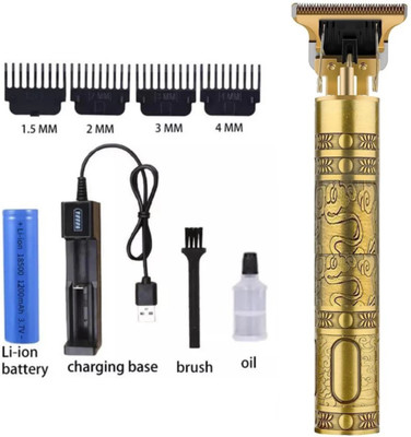 Treammer Vintage t9 Fully Waterproof Trimmer 120 min  Runtime 4 Length Settings(Gold)