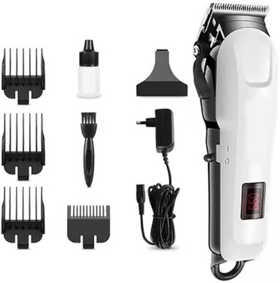 Zeno volt High Quality MX Rechargeable Professional Low Noise Hair Clipper Beard Moustache Trimmer 240 min  Runtime 4 Length Settings(Black, Silver)