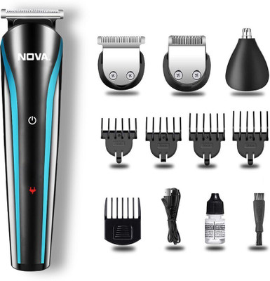 NOVA NG 1145 Trimmer 60 min  Runtime 8 Length Settings(Black, Blue)