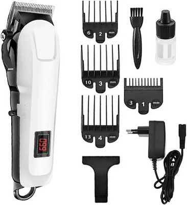 RECHOO trimmer for men 809a professional hair clipper Trimmer 120 min  Runtime 12 Length Settings(White)