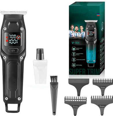 Frinzoo Cord and cordless hair trimmer with long lasting battery power Trimmer 100 min  Runtime 3 Length Settings(Black, Green)