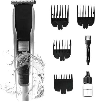 HTC Professional Rechargeable and Cordless Hair Clipper Trimmer Trimmer 90 min  Runtime 4 Length Settings(Black)