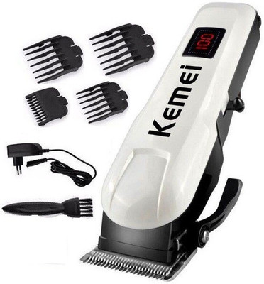 Kemei KM - 809C PROFESSIONAL TRIMMER with 240min Runtime. Trimmer 120 min  Runtime 4 Length Settings(White, Black)