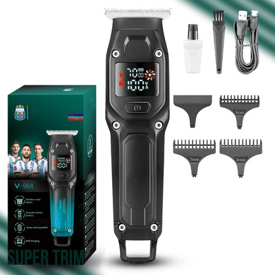 MM telecom Cordless Beard Groomer for Professional and Home Use Trimmer 100 min  Runtime 4 Length Settings(Black)