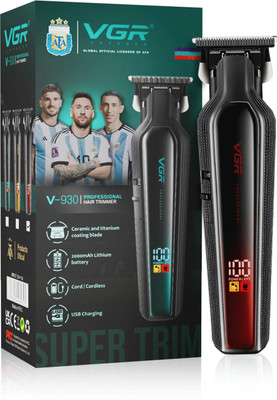 VGR V-930 Professional Trimmer 360 min  Runtime 5 Length Settings(Red, Black)