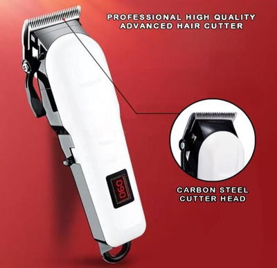 SPARKPLUG KM809F3 Fully Waterproof Trimmer 120 min  Runtime 4 Length Settings(White)