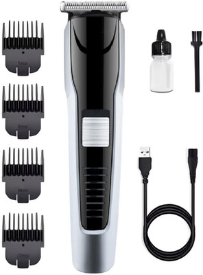 KEDARI Hair Trimmer for men's Professional electric hair Wireless hair cut Fully Waterproof Trimmer 45 min  Runtime 4 Length Settings(Silver, Black)