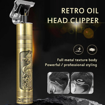 Gridlab Electric Cordless Beard Trimmer And Men's Head Hair Remover Clipper Trimmer 120 min  Runtime 4 Length Settings(Gold)