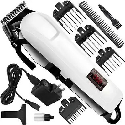 RECHOO Professional Cordless Hair Clipper For Men Electric Shaver Rechargeable Use Trimmer 120 min  Runtime 4 Length Settings(White)