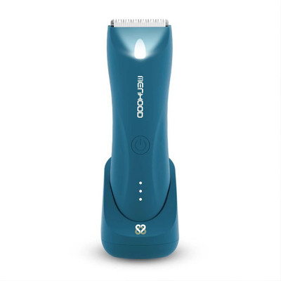 MENHOOD Balls & Body Grooming Trimmer 1.0 Pro for Men IPX7, Waterproof Wireless Charging Fully Waterproof Trimmer 150 min  Runtime 4 Length Settings(Blue)