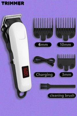 Sagaft X465 High-Performance Beard Trimmer – Adjustable Lengths & Sharp Blades Fully Waterproof Trimmer 240 min  Runtime 4 Length Settings(White)