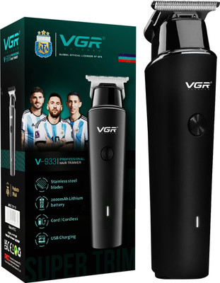 VGR V-933 Trimmer 500 min  Runtime 4 Length Settings(Black)