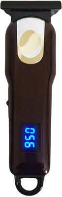 Drake Geemy GM-6662 Rechargeable/Cordless, LED Display , Precision T-Blade Trimmer Trimmer 180 min  Runtime 8 Length Settings(Brown)