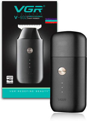 VGR V-932 Trimmer 120 min  Runtime 3 Length Settings(Black)